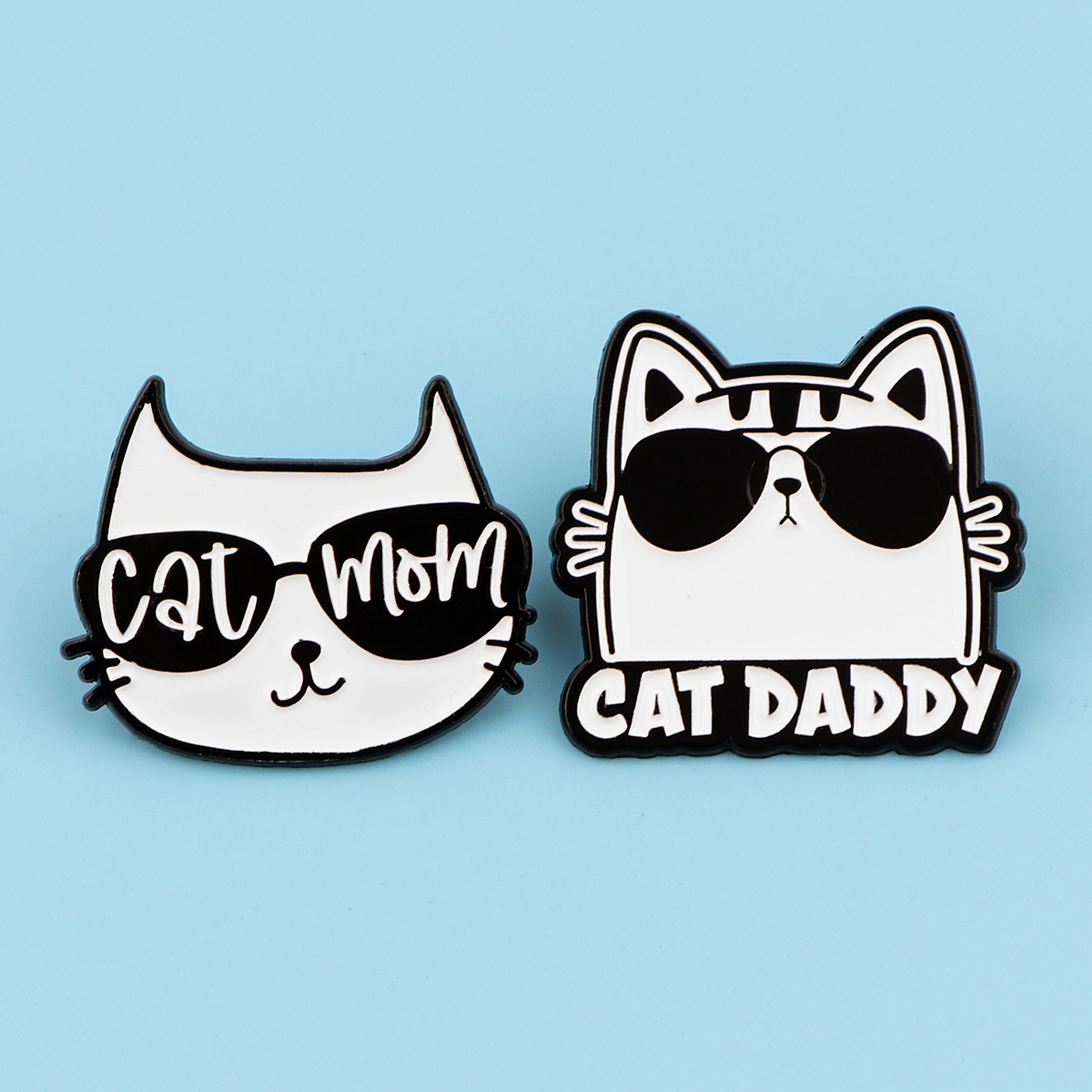 Broche en émail chat Cool, citations amusantes, broches de revers, Badge sur sac à dos, accessoires pour vêtements, bijoux à la , pour papa et maman