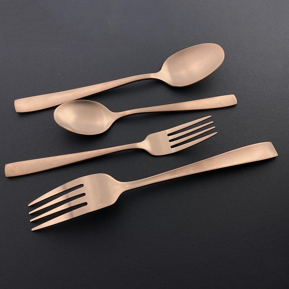 Couverts en acier inoxydable, 20 pièces, noir mat, service de table, couteau à dîner, fourchette à Dessert, cuillère, vaisselle de table, couverts de cuisine pour la maison