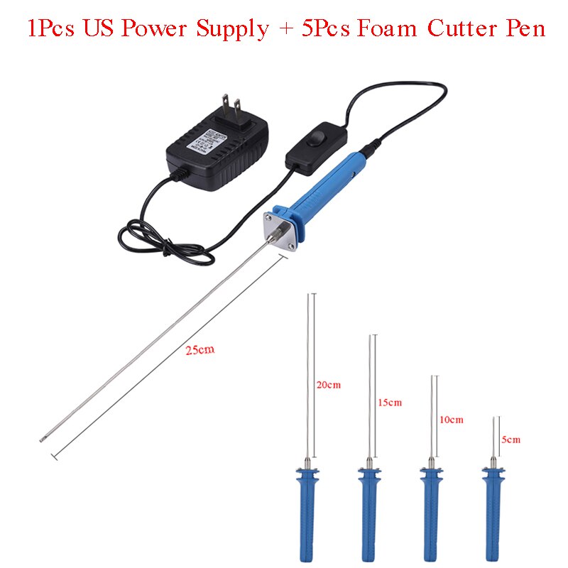 Foam Cutter Pen 15W 110V-240V Electric Foam Polystyrene Cutting Machine Portable Styrofoam Cutter DIY Cutting Tools: US Plug and 5pcs Pen