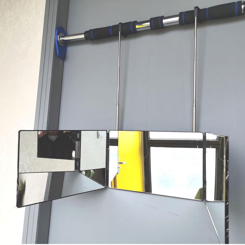Espejo de 3 vías con ángulo de visión de 360 grados, espejo de práctica para auto corte y peinado, herramienta de corte de pelo DIY, Espejos decorativos