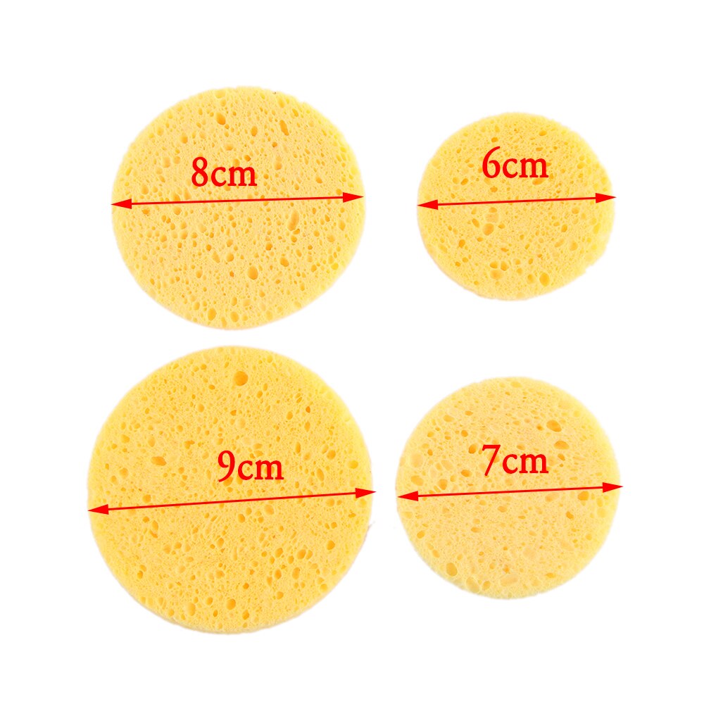 5 pièces 6/7/8/9/10cm visage rond démaquillant outils naturel pâte de bois éponge Cellulose compresse cosmétique bouffée Facial lavage Spong