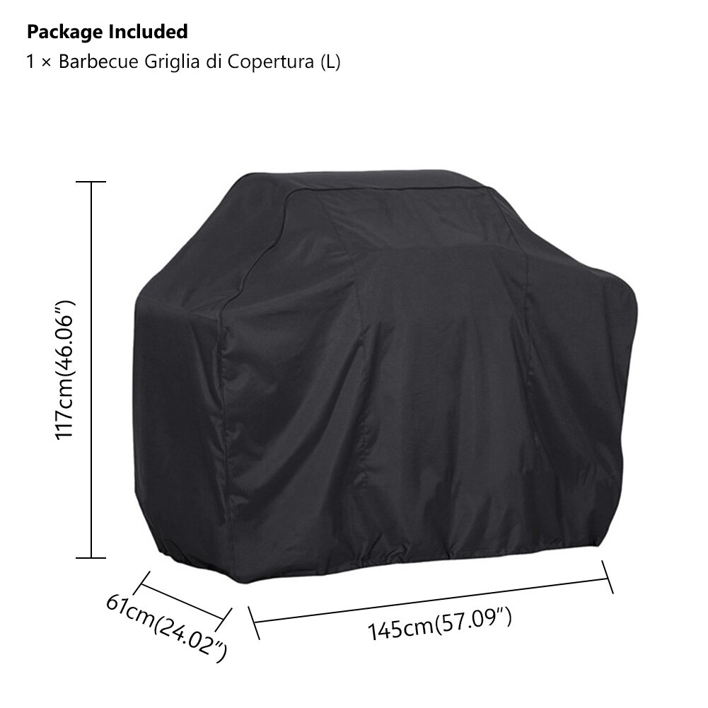 5 Sizes BBQ Cover Waterproof Grill Accessories Barbecue Covers for Weber Gas Large Barbeque UV Outdoor Garden BBQ Accessories: L 145x61x117cm