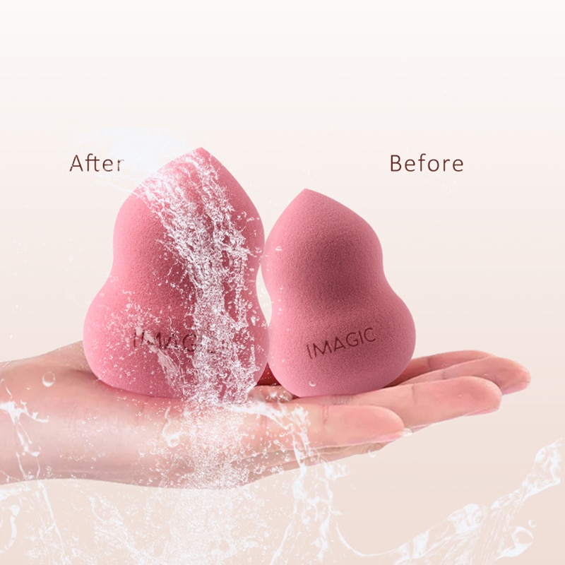 Imagic Cosmetische Puff Spons Applicator Droge En Natte Non-Latex Inweken Water Wordt Grote En Schuine Makeup Tools