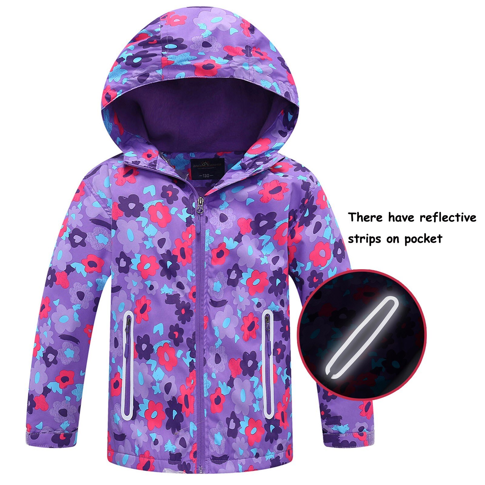 Abbigliamento per bambini giacche per ragazzi cerniera con cappuccio per bambini impermeabile cappotto con stampa floreale per bambini cappotto per neonato cappotto caldo per bambini