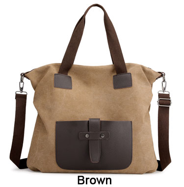 Vintage toile en cuir sac à bandoulière femmes sacs à main grande capacité décontracté sac de messager en cuir Patchwork fourre-tout Hobos sacs