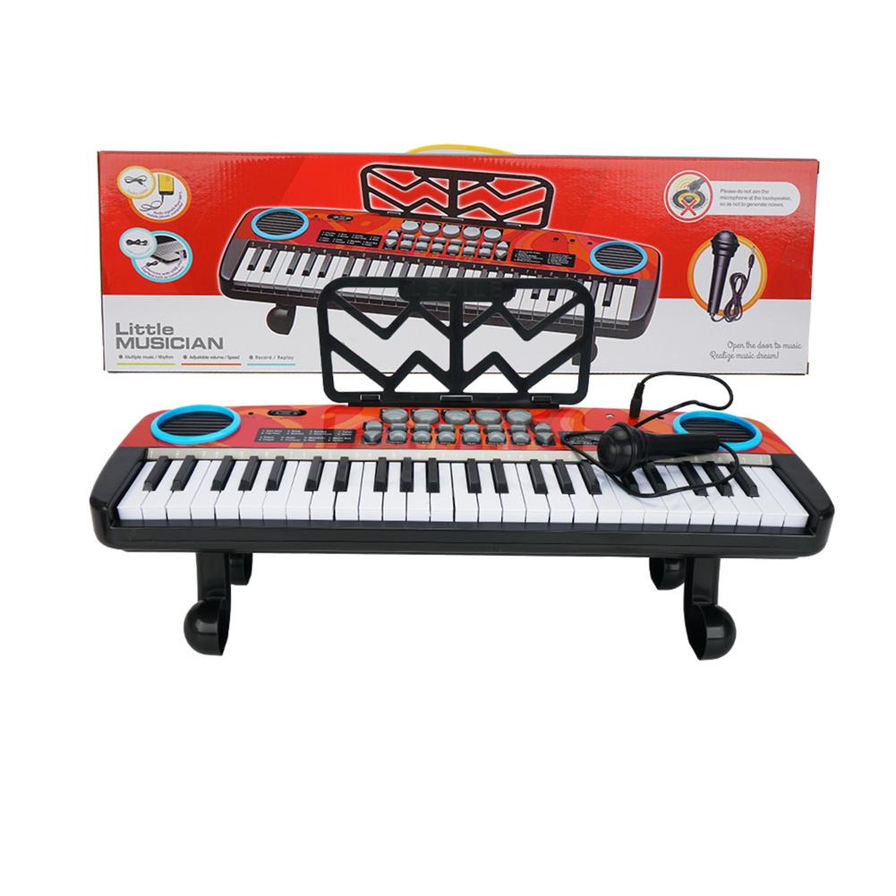 49 Toetsen Zwarte Muziek Elektronische Piano Draagbare Educatief Keyboard Key Board Speelgoed Voor Kinderen Muziekinstrument
