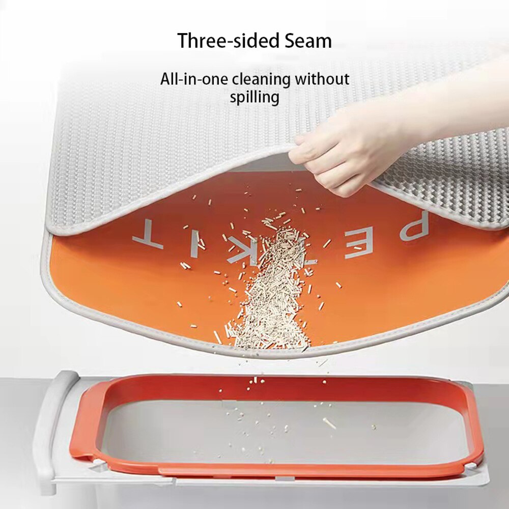 PETKIT – bac à litière automatique pour chat, PURA MAX, tapis de nettoyage dédié, Anti-filtration à Double couche, tampon de contrôle du sable