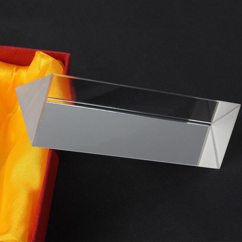 30x30x100mm Triangular Prism Physics Teaching Refraction Spectrum Rainbow K9 Optical Glass Prism Children Student