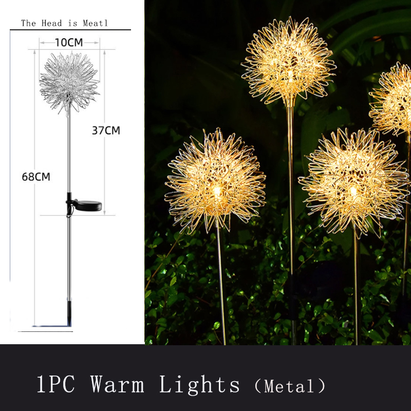 LED-zonnelicht buiten paardenbloemverlichting tuindecoratielamp tuin gazon landschap sprookjeslamp verlichting op zonne-energie: Oranje