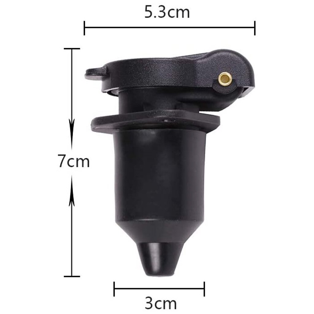 3 Pin Plug Towing Socket Connector Adapter Car Waterproof for Truck Boat