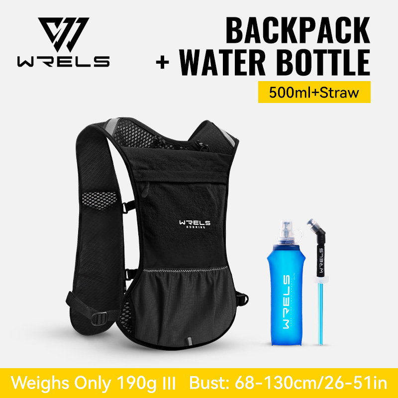 WRELS Hydrations-Rucksack mit Wasserblase, Trinkweste für Männer und Frauen, für Marathon-, Trailrunning, Radfahren und Wandern: goldfarbe