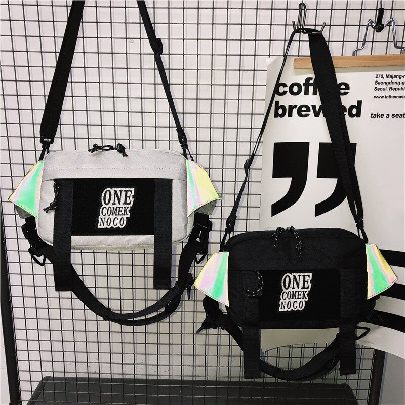 Originale dunkle umhängetasche für paare, geräumig, im harajuku-stil, lässig, für studenten, damen.