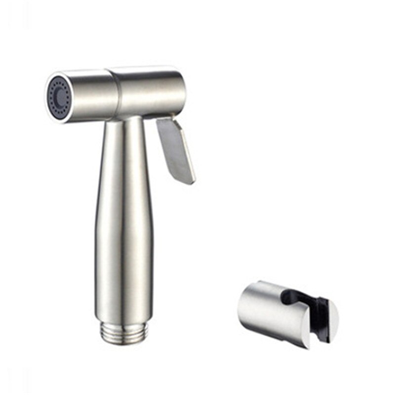 Bärbar blöja bidé handhållen toalett bidé spruta rostfritt stål badrum hand bidé dusch hand spray huvud själv städning: 02
