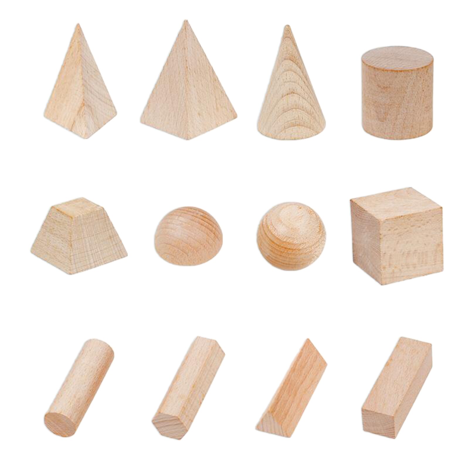 Baby Houten Geometrische Blokken Glad Braam-Gratis Veilige Math Verjaardag Kids Toy