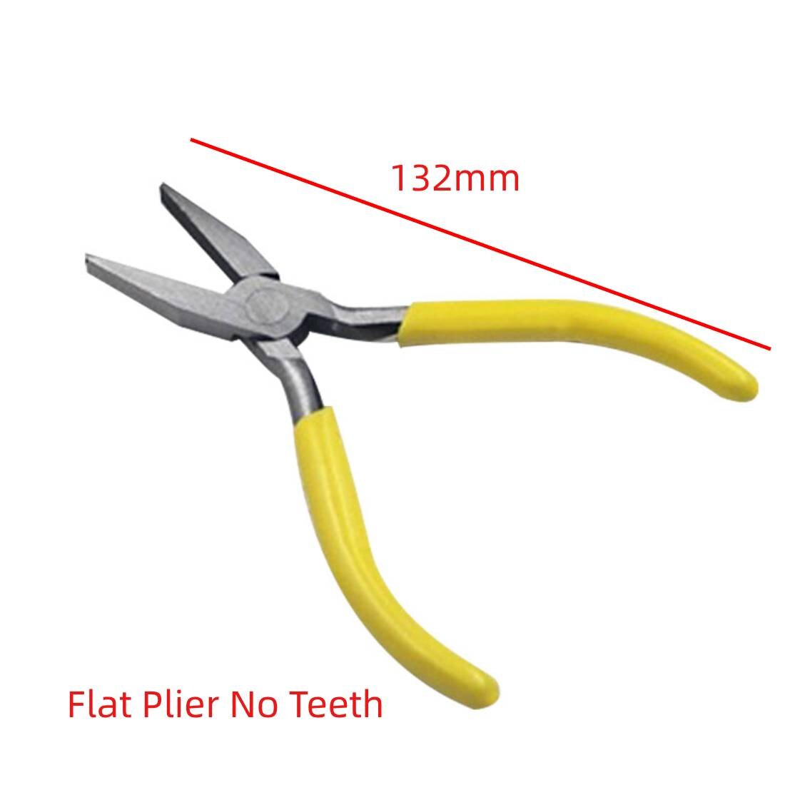 Hand Tools 8 Choices Long Round Nose Pliers Wire Crimping Cable Cutters for Jewellery Making Beading Pliers Tools Kit: Flat Plier No Teeth 