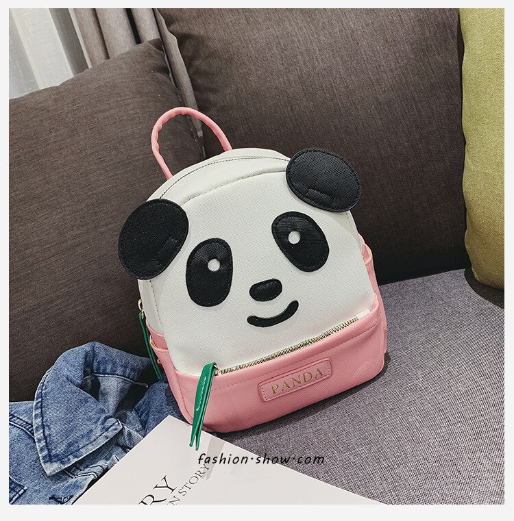 Børne skoletasker til #39 børn taske børnehave 3-4-7 pige dreng simpel lys panda sød skole rygsæk rugzak: Lille lyserød