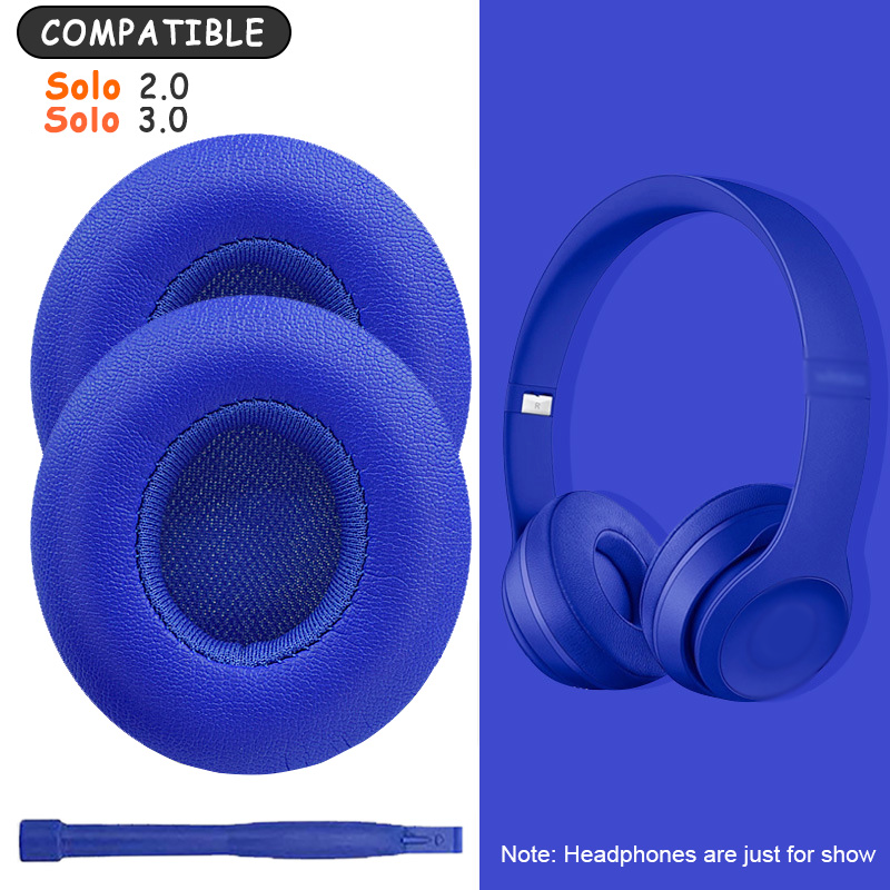 KUTOU Oorkussen Voor Beats Solo 2 Solo 2 Oorkussen Solo 3 Solo 3 Hoofdtelefoon Oorkussens Oorschelpen Vervangende Onderdelen Headset Foam Pad: Donkergrijs