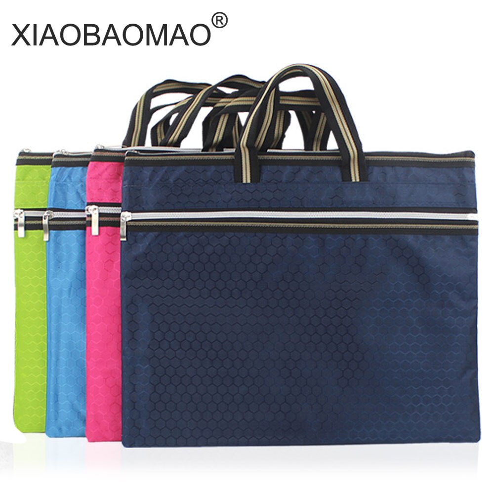 Large capacity file organizer A4 document bag zipper bag office school paper file folder