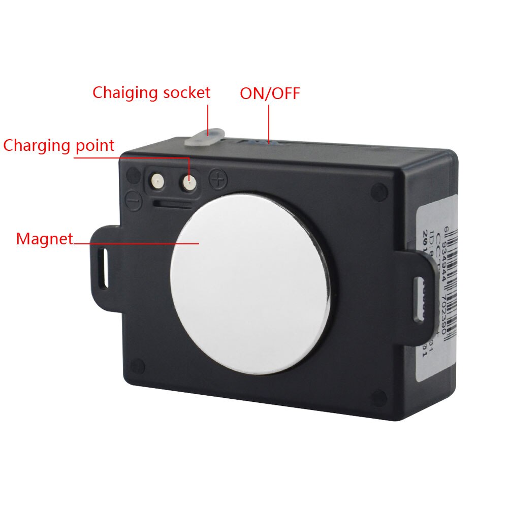CCTR-800+ Waterproof GPS Car Tracker with Powerful Magnet 6000mAh Battery Low Alarm Notice History Tracking Platform Free Track
