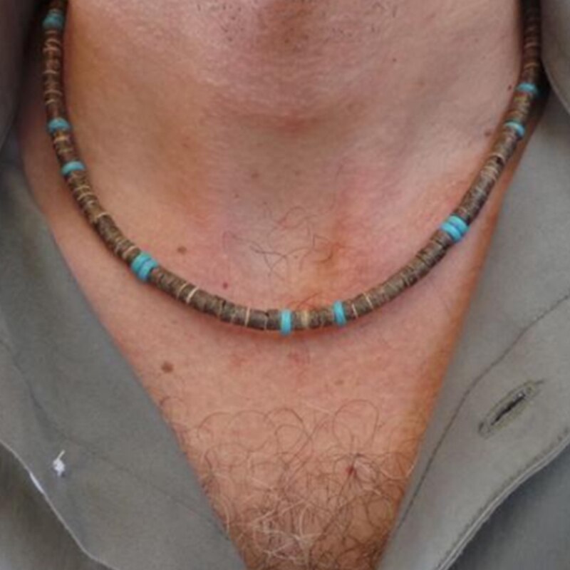 Mode Ketting Mannen Vintage 4Mm/6Mm/8Mm Natuurlijke Hout Rozenkrans Ketting Voor Hem Man viking Ketting Accessoires Buddha