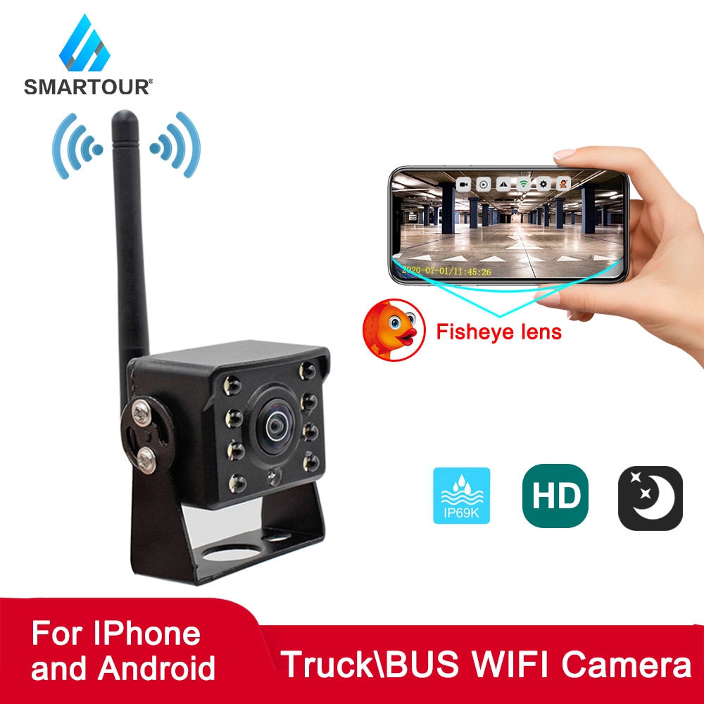 Trådlöst wifi backkamera backkamera lastbil buss trailer lastbil husbil husbil stötsäker vattentät bil backbildssystem