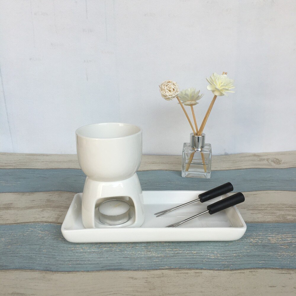 Mini chokolade fondue sæt, hightea servering fondue gryde, mini ostefondue smørmølle køkkenredskaber ostebeholder: 1