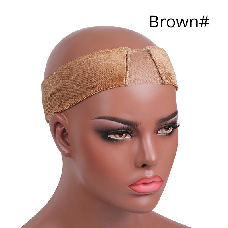 Nunify – bande de maintien pour perruque en velours pour femme, 1 pièce/lot, réglable, noir, Beige, café, brun: Lace Brown