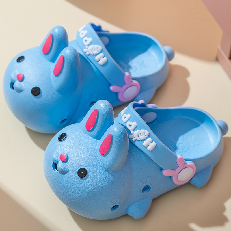 dzieci dziewczyny kapcie Słodki otwór but Dzieci moda solidny różowy kreskówka króliki woda buty dla plaża chłopcy nie-poślizg jedyny w swoim rodzaju lato: niebieski / 34-35(Inner 20.0cm
