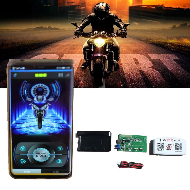 PKE moto démarrage moteur à distance application Mobile alarme d'entrée sans clé vélo électrique DC 12V système de sécurité antivol Scooter