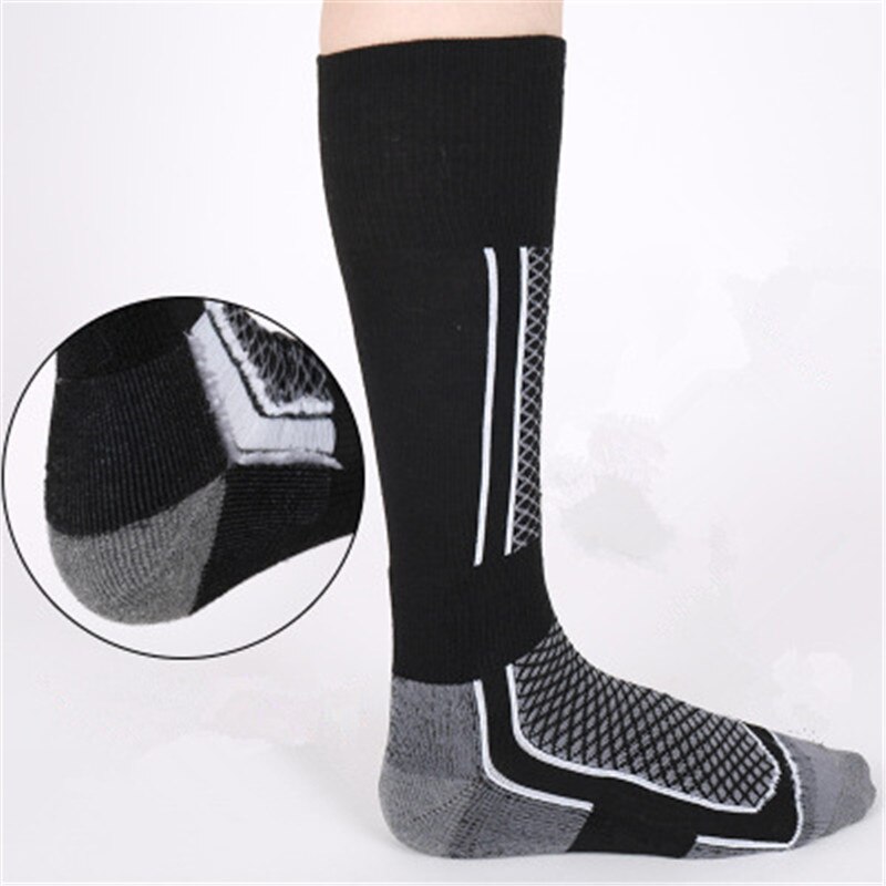 1 Paar Skiën Sokken Winter Outdoor Running Fietsen Hoge Elastische Sok Dikker Thermische Vissen Sport Accessoire Mannen Vrouwen