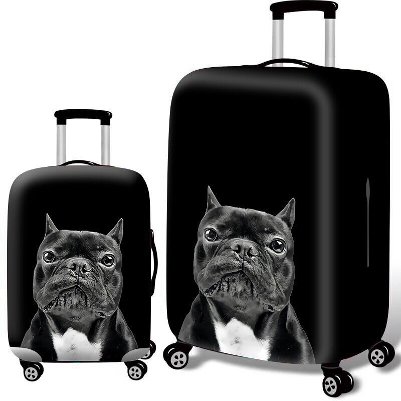 Resetillbehör bagageskydd resväska skyddsset bagage dammskydd bagagerumset vagnfodral elasticitet bulldog mönster: B / S
