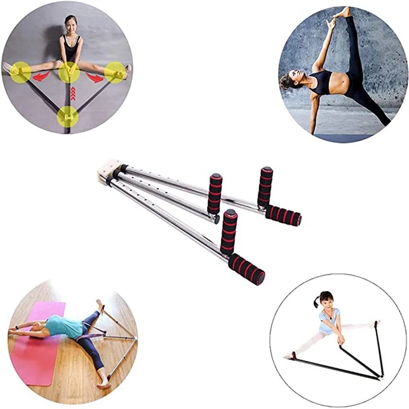 3-Bar-Beinstrecker, verstellbare geteilte Dehnmaschine, Edelstahl, für Zuhause, Yoga, Tanz, ÜSpund, Flexibilität, Trainingsgeräte
