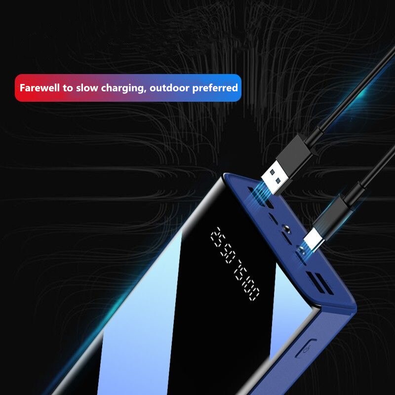 Nouvelle batterie externe 100000mAh TypeC Micro USB chargeur rapide Powerbank LED affichage Portable chargeur de batterie externe pour tablette de téléphone