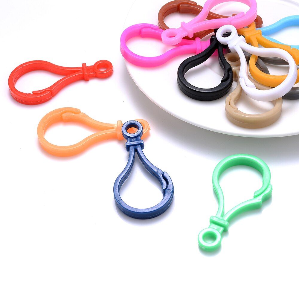 30 sztuk/partia Multicolor plastikowe zapięciem Lobster haki dla DIY ocena biżuteria dokonywanie brelok zapięcie akcesoria dostarcza 25*48mm