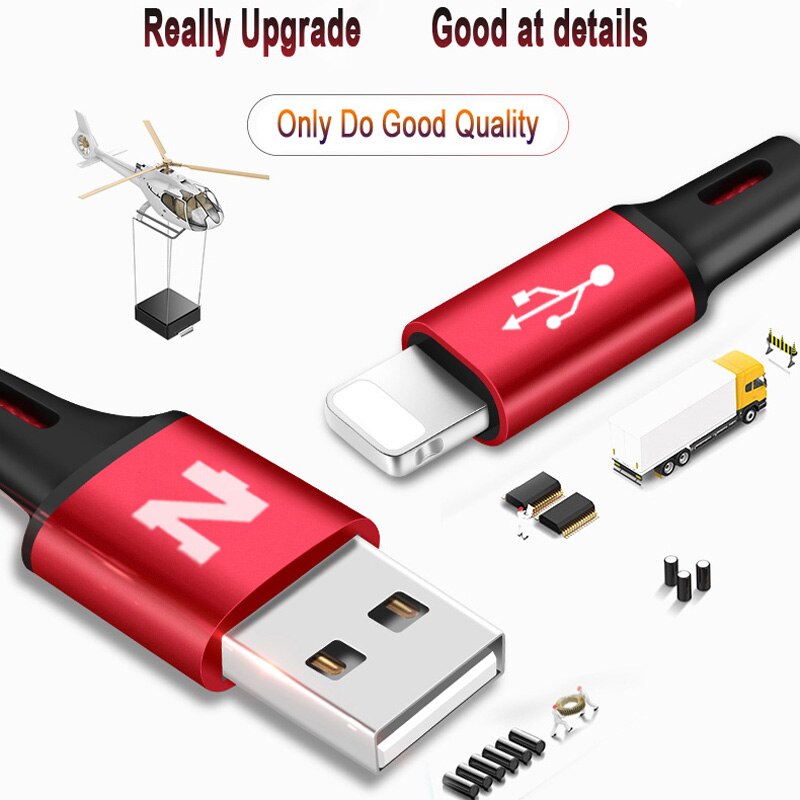 Nohon 2 In 1 Usb Kabel Micro 8Pin Usb Snel Opladen Kabels Voor Iphone 8X7 6 6S plus Ipad Ipod Samsung Nokia Nylon Draad