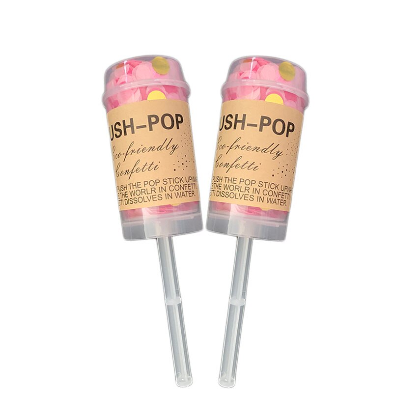 1 stücke Runde drücken-hoch Konfetti Poppers Für Hochzeit Geburtstag Jahrestag Junggeselle Braut Dusche Partei Konfetti Dekorationen