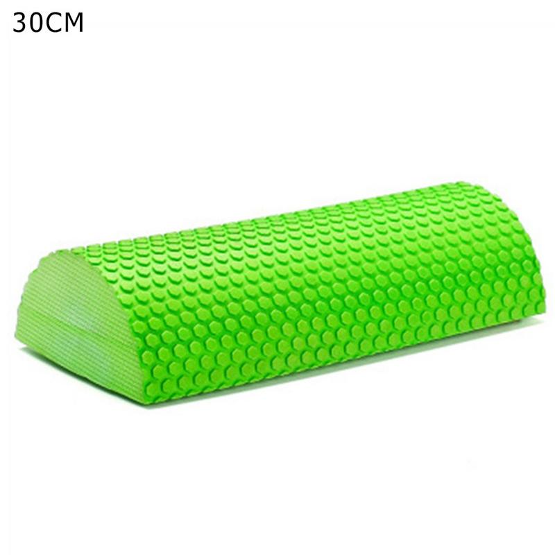 30-45 Cm Half Ronde Eva Massage Foam Roller Yoga Pilates Fitness Apparatuur Balance Pad Yoga Blokken Met Massage floating Point: green