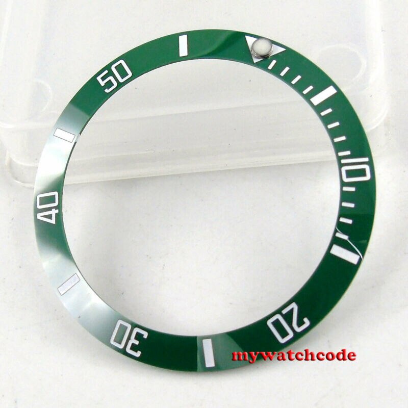 38 Mm Diep Groene Keramische Bezel Insert Voor 40 Mm Submariner Herenhorloge: green bezel