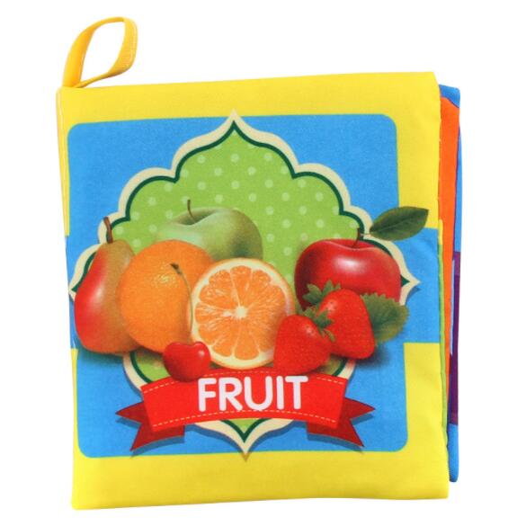 Baby Bildung Bücher Spielzeug Baby Tuch Buch Säuglings Kinder Frühe Entwicklung Lernen Baby Spielzeug Neugeborenen Krippe Bett Spielzeug 0-36 monat BS03: BS03A06 Fruit