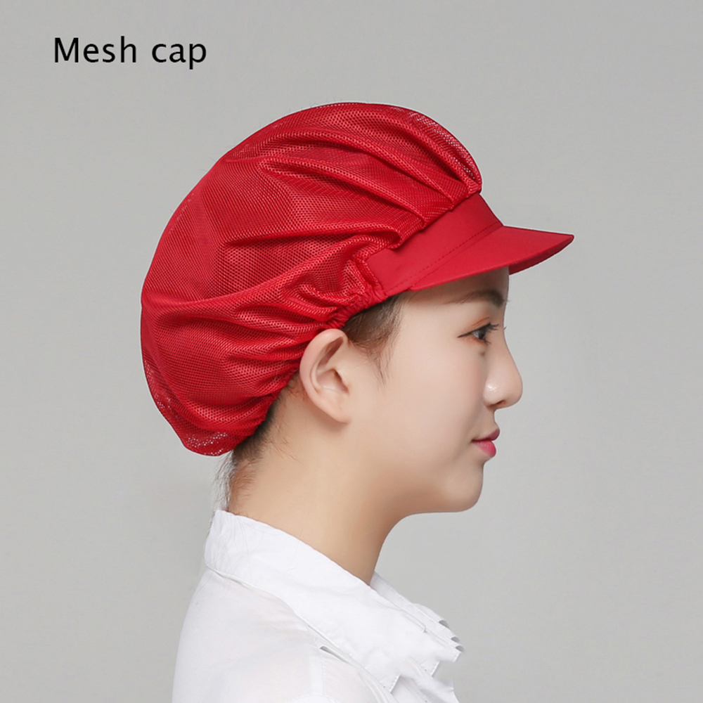 Food caps Adjustable net caps breathable sanitary dust cap men and women workshop canteen hat chef hat breathable mesh: Photo5