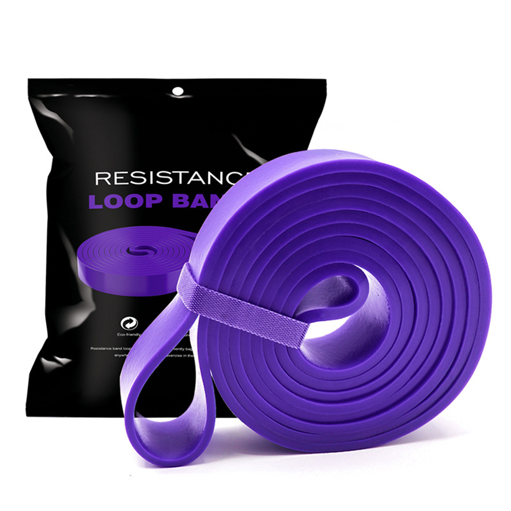 2080mm Elastic Resistance Band Exercise Expander Stretch Fitness Belt Pull Up Training Pilates Yoga Gym Home Workout Equipment: Purple
