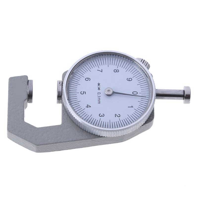0 to 10mm Range Measuring Tool 0.1mm Resolution Round Dial Thickness Gauge