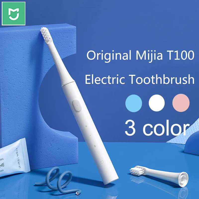 Xiaomi T100 cepillo de dientes eléctrico cabezales Mijia T100 cepillo de dientes de limpieza profunda Oral eléctrico limpieza de dos velocidades