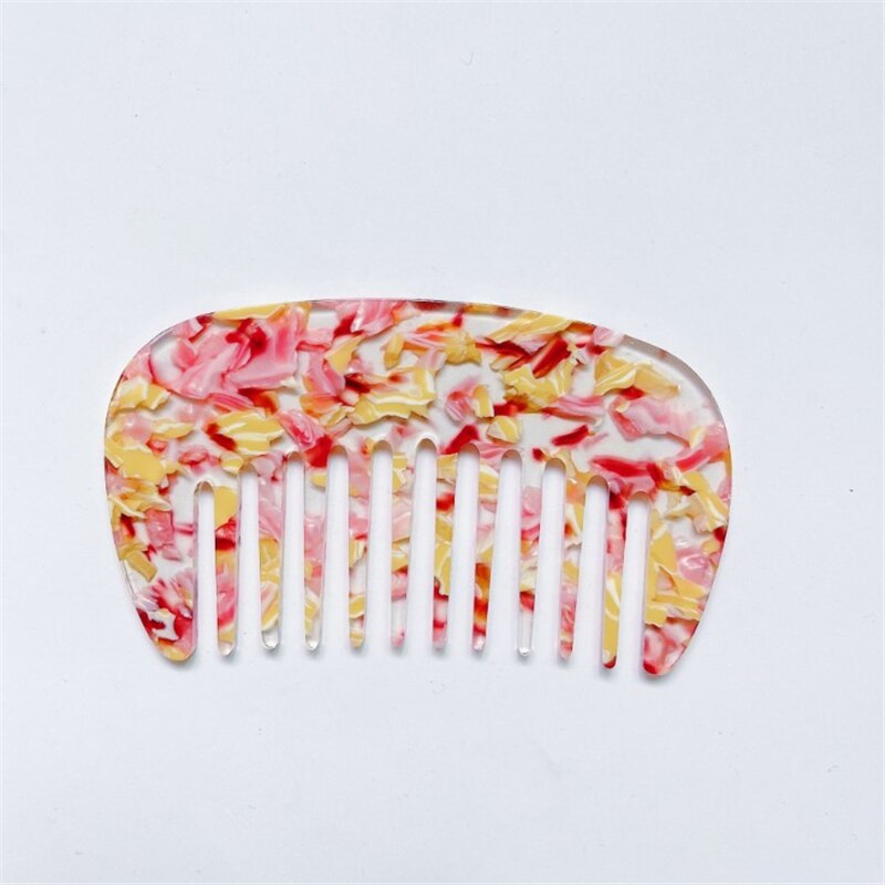 Peine de bolsillo para peluquería, placa de acetato Vintage coreana, Mini peines compactos antiestáticos, cómodos
