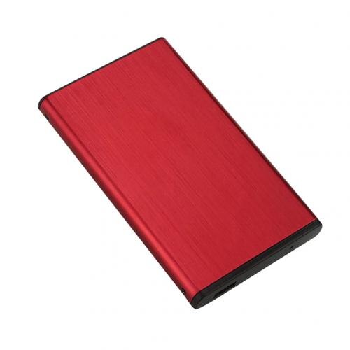 Portable USB 3.0 5Gbps 2.5inch SATA HDD Mobile Hard Disk Drive Case Box for PC: Red