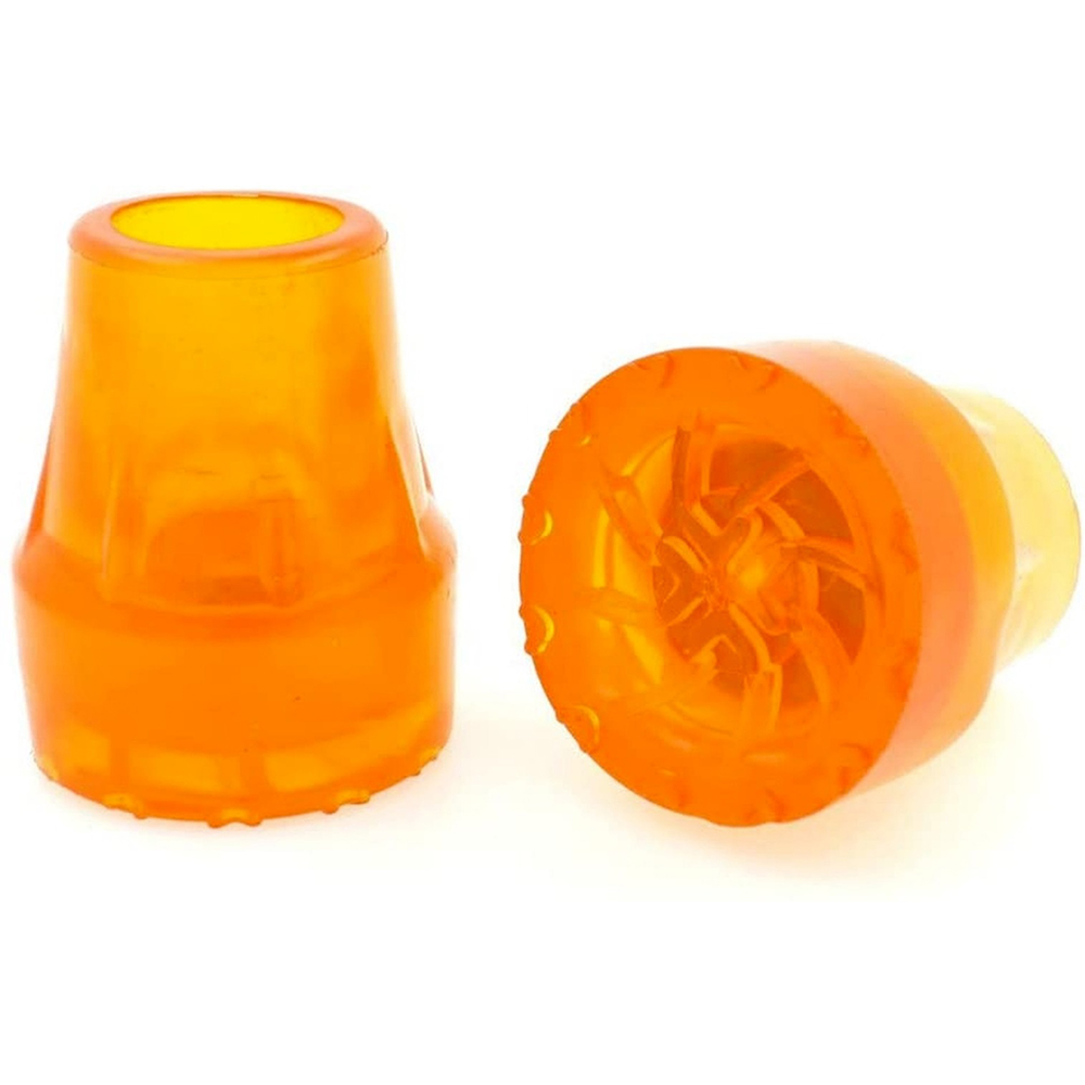 Rubbers Tips 2 Pieces Non-Slip Rubber Ferrules 14mm/16mm/19mm/22mm/28mm Replacement for Walking Stick Round Base: Yellow 19 MM