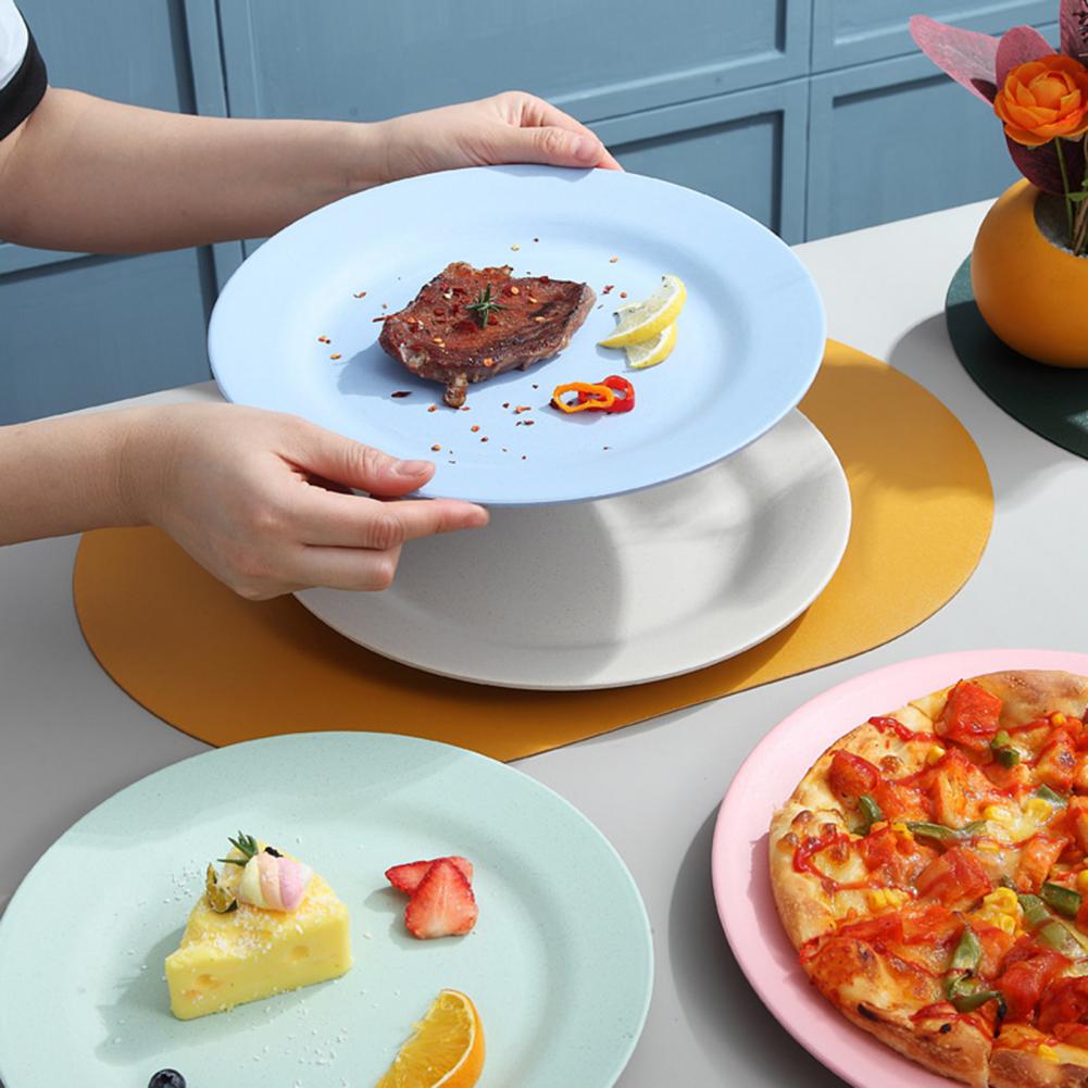 Reusable Attractive Anti-slid Base Easy Clean Food Plate Portable Food Plate Stackable for