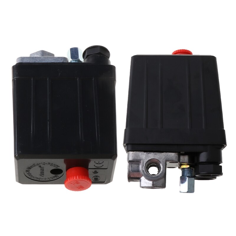 Vertical Single-Pass/Four-Way Air Compressor Adjustable Pressure Switch Control Valve Connector Replacement Spare Parts PSI R9JC