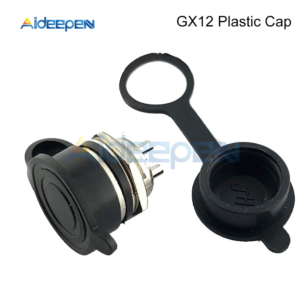 GX12 2/3/4/5/6/7 Pin Male + Female Wire Panel Connector Circulaire luchtvaart Stopcontact 12mm met Plastic Cap Deksel