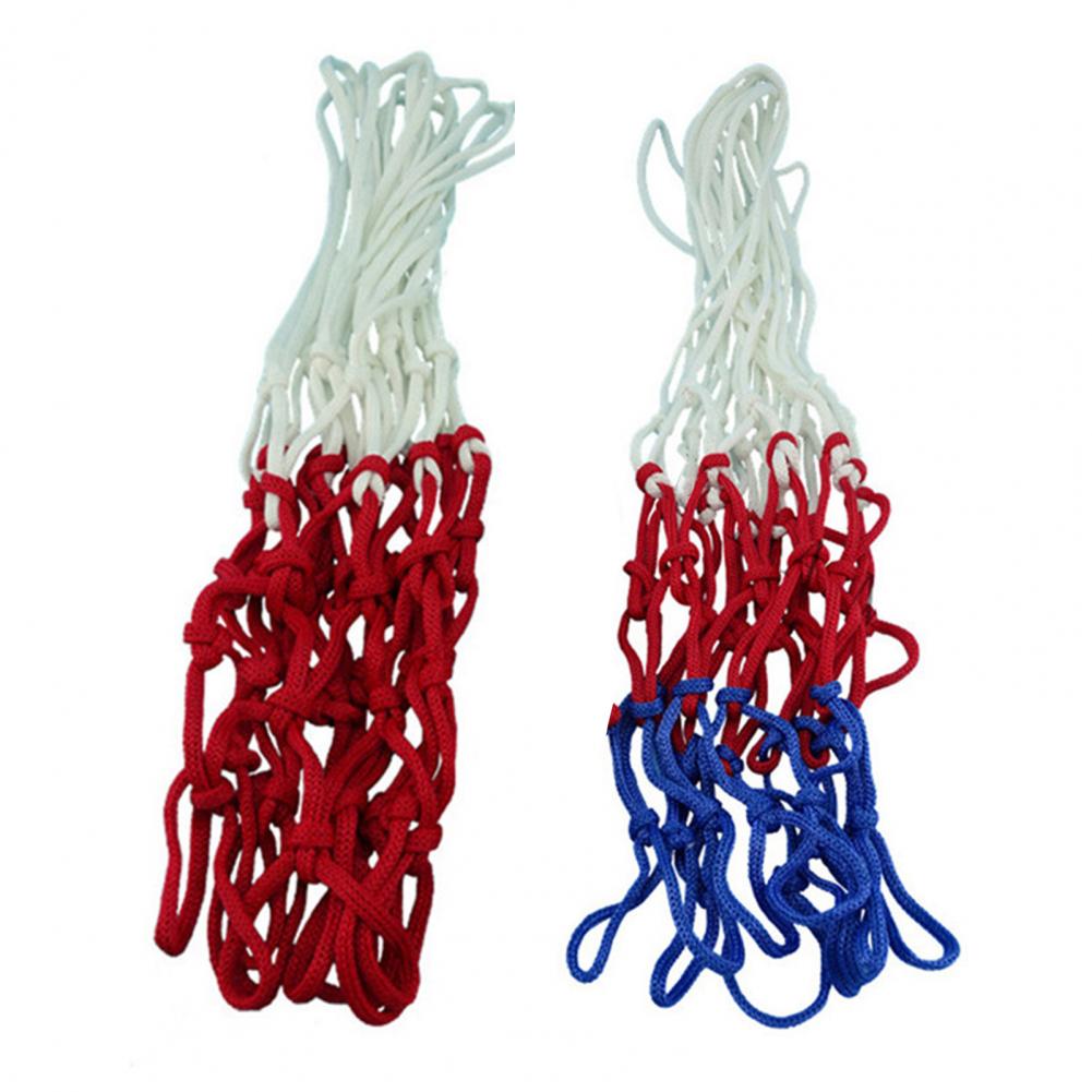 2Pcs Standard Basketball Net High Strength Solid Distinct Node 12 Buckles Basketball Hoop Net for Outdoor